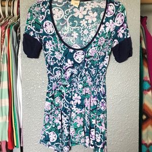 Daytrip floral 3/4 sleeve shirt